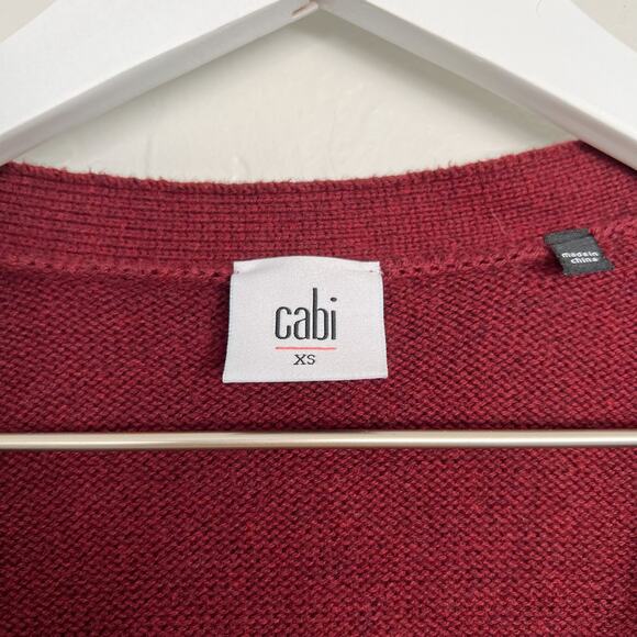 CAbi 3529 Burgundy Catch Cardigan Extra Small - Picture 2 of 5